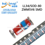(50-200pcs) ZMM5V6 0.5W LL34 SOD-80 SMD Voltage Stabilizing Diode 1206 Glass Cylinder Package