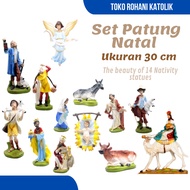 SET PATUNG NATAL 30 CM / HADIAH NATAL / NATIVITY SCANE / PATUNG TUHAN YESUS