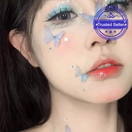 Butterfly Eye Makeup Sequins Nail Stickers Stage Performance Crystals Color Stickers Halloween C5k8