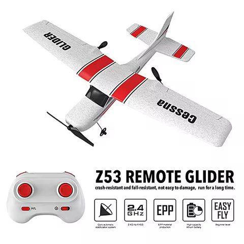 Z53 RC Glider 2.4G 2CH Cessna 182 Fixed Wing Aircraft EPP Foam Hand Throw Flying Airplane Outdoor RC
