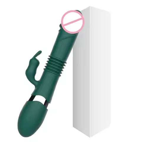 Silicone Thrusting Rabbit Vibrator - G-Spot Clitoral Stimulator for Women Dual Pleasure Play