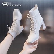 CODE Y88K TZS Zenzy Clarine Heels Women's Heels Boots Fashionable Heels Boots Chunky Heels Boots