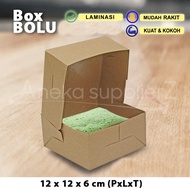 Cake Box - Cake Box - Cake Box - Cake Box BOLU-KRAFT CHOCOLATE- 12x12x6 cm (50 pcs)