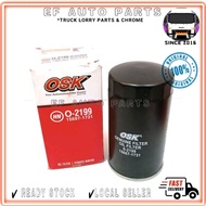 O-2199 OSK HINO JO8C HO7D FF3HGH3HAK3HAK1JRK1JGH1JFF1JSG1JFF1JFG1JGH1JFL1J OIL FILTER 15607-1733 MIN