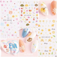 3D Nail Sticker flower Collection Chrysanthemum and flower Pattern CS144 / CS145 / CS147