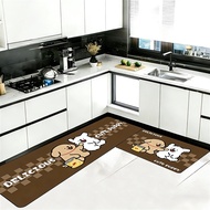 40x60+40x120 Kitchen carpet 2pcs, light luxury, high-end, cute and practical, home carpet