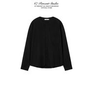 Black Street Style Long Sleeve SHIRT 67PERCENT/67% - LINEN LONGSLEEVES SHIRT