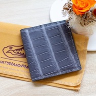 手工啞面鱷魚皮革卡片銀包