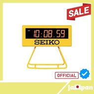 【Direct From Japan】Seiko Clock Alarm Clock Digital Mini Timer Clock Yellow 93x104x45mm SQ815Y