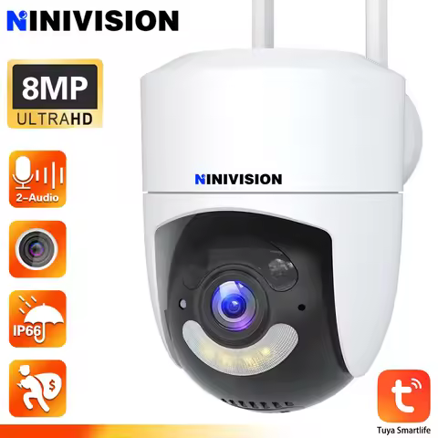 8MP 4K Tuya IP Camera 8.0MP Speed Dome Auto Tracking PTZ Camera Smartlife Home Outdoor Wireless WIFI
