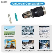 QUIM 12mm 8Pin A type to RJ45 Adapter 4Pin D-Code to Cat6Adapter for Data Transmission