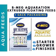 BMEG Aqua Feeds, Extruded Floating Fish Feeds - Starter, Grower And Finisher In 25Kg Pack (1 Sack).