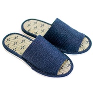 [Direct from Japan] OKA Japanese Tatami Slippers L Size – Blue, Made with Natural Igusa (Fits up to 