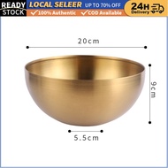 Multi-spec Stainless Steel Round Bowl Cook Salad Rice Noodles Bibimbap Bowl Utensils Korean Style Bu