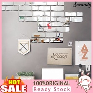 [SINI]  24Pcs/1Set Wall Stickers Anti-corrosion Easy to Stick Glossy Surface Mirror Wall Stickers for Living Room