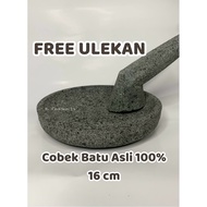 Mortar and Pestle | 100% ORIGINAL STONE MORTAR Size 16 cm + FREE PESTLE