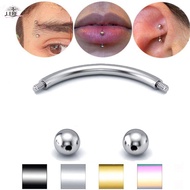 JEREMY1 Lip Clip Cuff Punk Body Decoration Faux Lip Ring Curved Barbell Fake Labret Piercing Non-pie