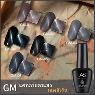 สีเจล สีทาเล็บ AS Brand 15ml. รหัส GM แคทอาย โทนสีเงิน 6 เฉดสี