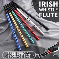 FUSIONFLASH Irish Whistle C/D Key, C/D Key 6 Holes Irish Whistle Flute, Metal Flute Instrument Clari