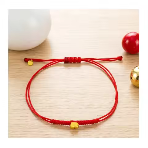 Women Pearl Beaded Bracelet with Blue String Knot Silver Plated Toggle Clasp
