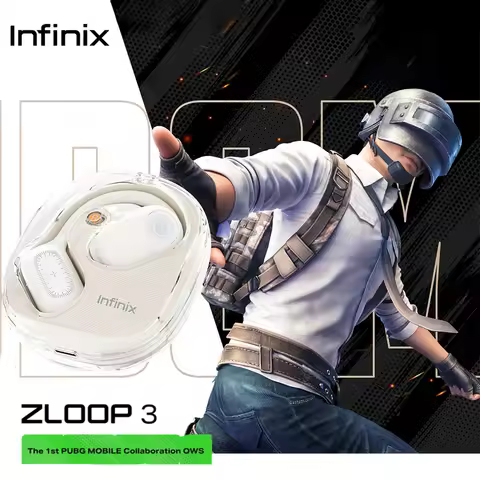 Infinix ZLOOP 3 Open-Ear Gaming Earbuds for PUBG Bluetooth 5.3 45ms Low Latency 30H Battery Life AI 