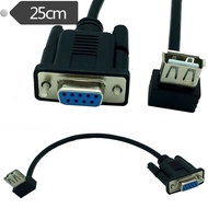 RS232 DB9 Female to USB 2.0 A Female Serial Cable Adapter Converter 8" Inch 25cm