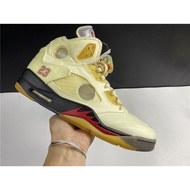 LJR O.W x J 5 Retro SP “Sail" Sneaker DH8565-100 for men and women size 36-47.5