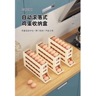 SG Egg Storage Box | Space-Saving 4-Layer Organizer | Automatic Rolling Design |