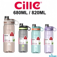 Cille Tritan Water Bottle BPA-Free Plastic Water Bottle Botol Air Plastik XL-2431/2432 680/820ML