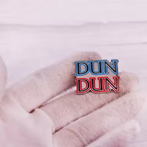 Iconic Sound Effect DUNDUN Brooch Pin Law and Order GIF Badge Personality All Matching Accessory