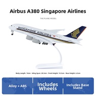 Airbus A380 Boeing B747 Simulation Airplane Model with Landing Gear Passenger Aircraft Ornament Asse