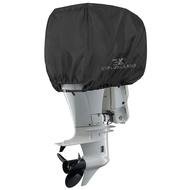 Explore Land Outboard Motor Cover - Waterproof 600D Heavy Duty Boat Engine Hood Covers - Fit for Mot