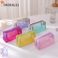 DEALSHOP Lipstick Makeup Bag, Mesh Dopamine Cosmetic Bag