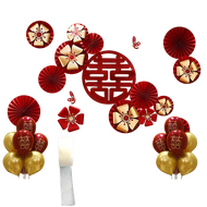 Wedding Room Happy Characters Decoration Pernikahan Chinese Dekor Kamar Wedding