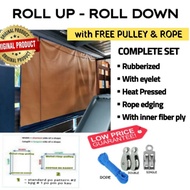 (6ft x 8ft ) ROLL UP/ROLL DOWN WITH PULLEY SET UP TRAPAL LONA TARPAULIN