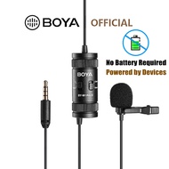 BOYA BY-M1 Pro II Lavalier Microphone Clip-On Lapel Mic with dB Control Earphone Monitoring Omnidirectional 3.5mm Trrs for Smartphones Camera Camcorder Phones