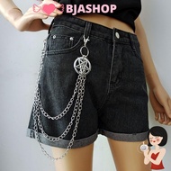 BJASHOP Pentagram Chain Rock Emo Accessories Fashion Harajuku Gothic Keychains