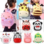 Tas Ransel Sekolah Anak PAUD TK Laki-Laki Perempuan - Backpack Import Karakter Animal Zoo Lucu LEBAH