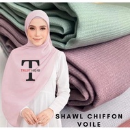 Shawl Chiffon Voile Shawl Chiffon Aritachi Selendang Chiffon Voile Shawl Plain Shawl Raya 2025