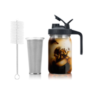 Cold Brew Coffee Maker 32Oz Cold Brew Pitcher with Stainless Steel Super Dense Filter for Iced Brew Coffee, Ice Tea B