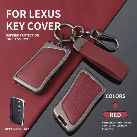 Metal Leather Key Case,For Lexus ES250 ES300h ES350 GX550 LC500 LC500h LS500 LS500h LX600 NX250 NX35