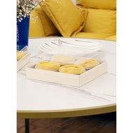 Egg Tart Packaging Box 4pcs Disposable Egg Tart Box Packaging Box Transparent High-End Egg Yolk Past