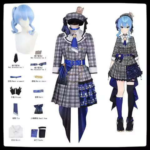 Anime Hoshimachi Hosimati Cosplay Suisei Costumes Wig Halloween Uniform Carnival Outfit Stage Dress