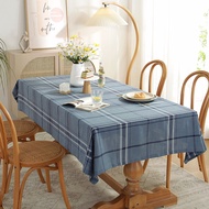 Green Plaid Cotton Linen Tablecloth Modern Simplicity Nordic Style Dining Table Cloth Tea Table Book