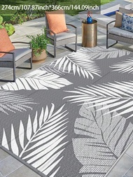 5ft X 8ft Waterproof Outdoor Rug, Reversible Plastic Straw Indoor Outdoor Patio Carpet For RV, Porch