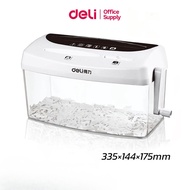Deli 4 Liter Paper Shredder Hand-Cranked Document A4 Size Office Supplies
