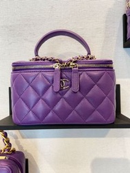 陪驗Chanel 22a purple 紫色長盒子Vanity box