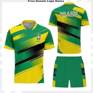 2026 WORLD CUP JERSEY BRAZIL FOOTBALL FULLPRINT CUSTOM BRAZIL JERSEY BRAZIL T-SHIRT/ FREE CUSTOM