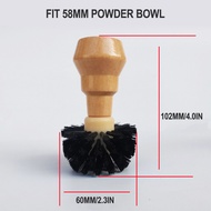 Protable Coffee Tamper Cleaning Brush Espresso Grinder Machine Horse Hair Wood Dusting Cleaners 51/5