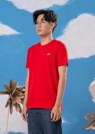 CROCODILE CHERRY TOMATO CUSTOM FIT CREW NECK SHORT SLEEVE T-SHIRT เสื้อยืดคอกลมแขนสั้นสีแดงมะเขือเทศ